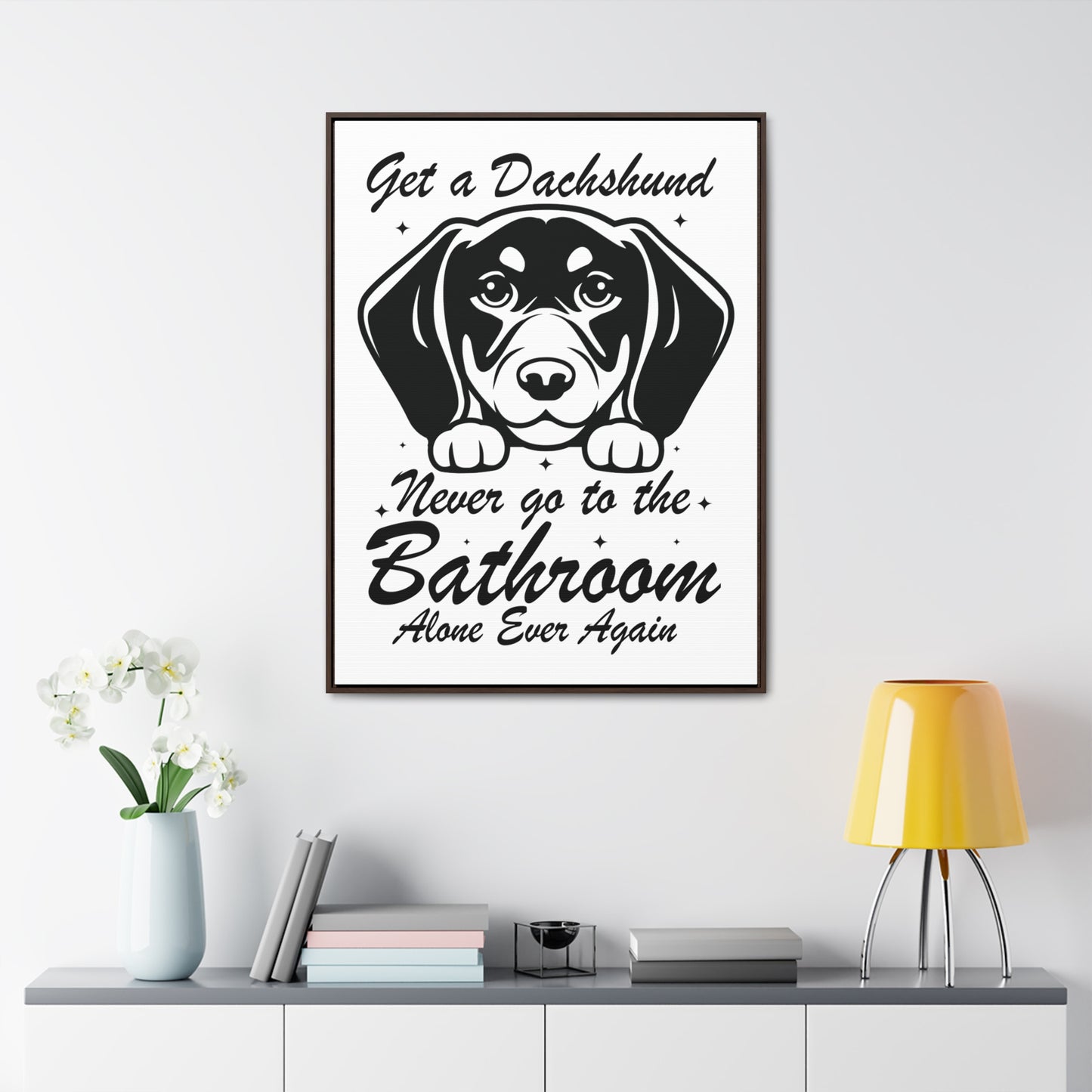 Dachshund Bathroom Buddy - Gallery Canvas Wraps