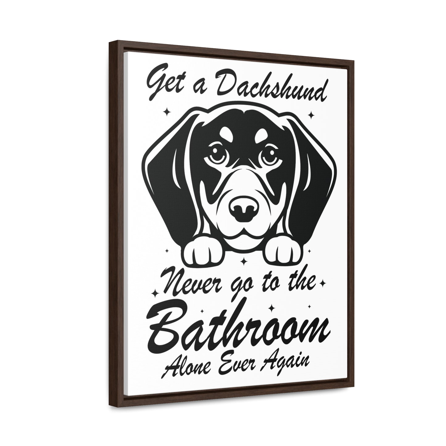 Dachshund Bathroom Buddy - Gallery Canvas Wraps