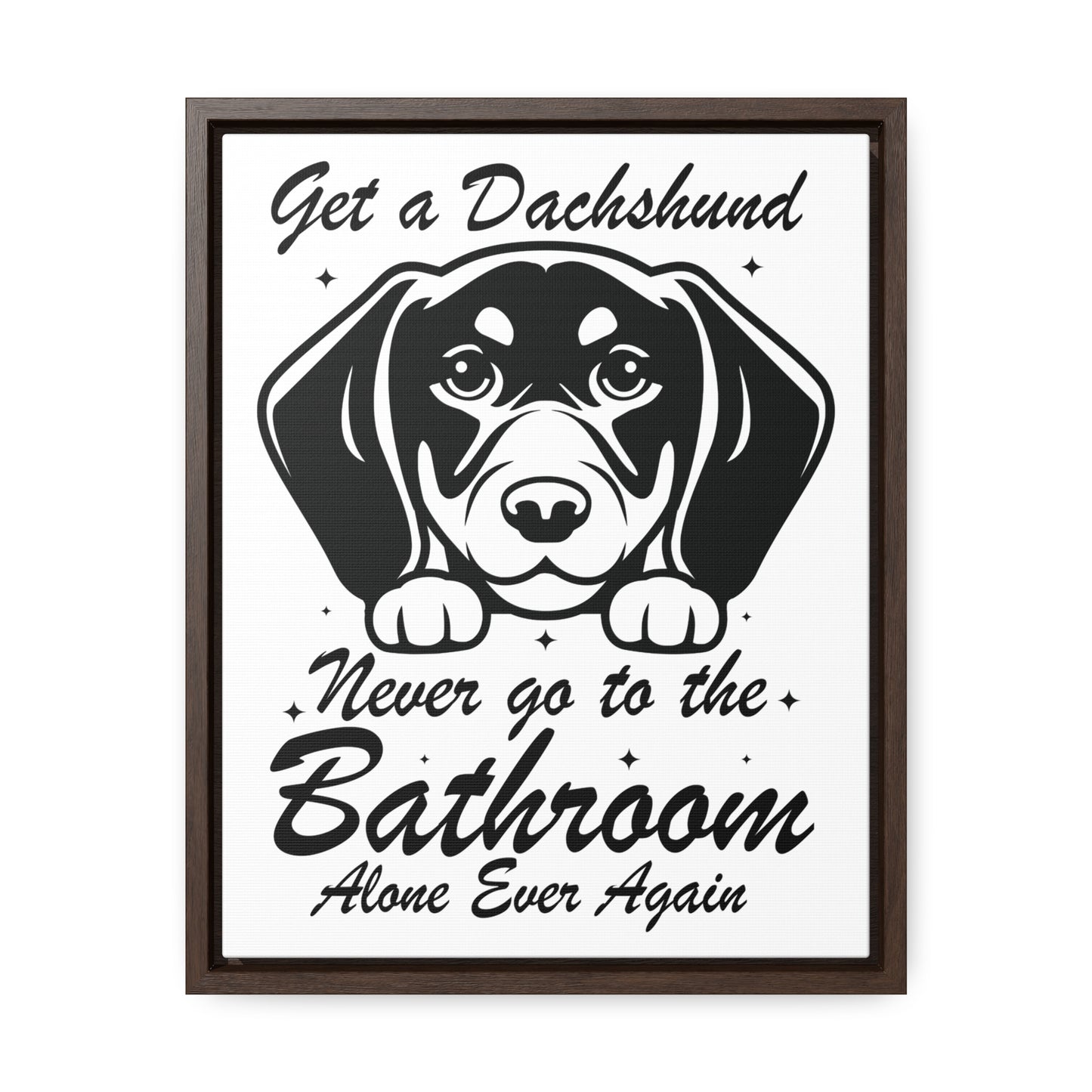 Dachshund Bathroom Buddy - Gallery Canvas Wraps