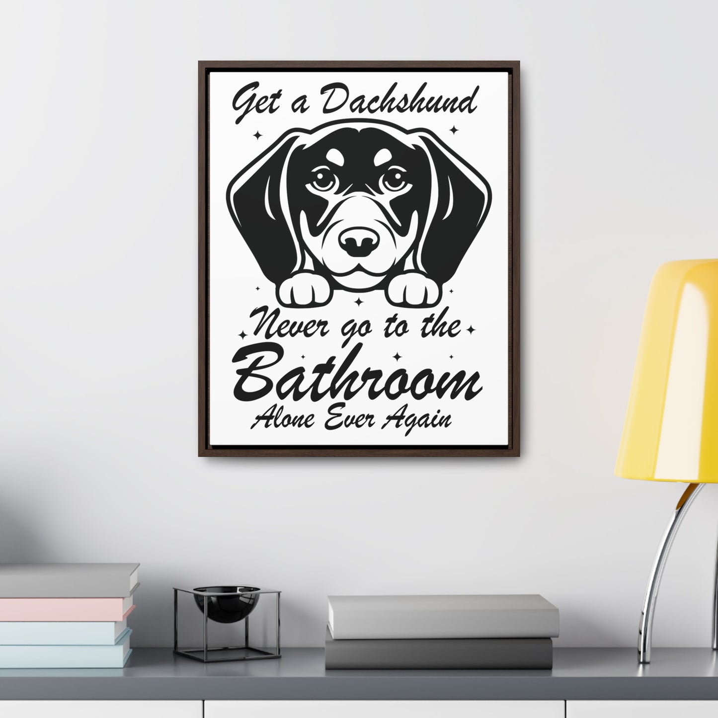 Dachshund Bathroom Buddy - Gallery Canvas Wraps