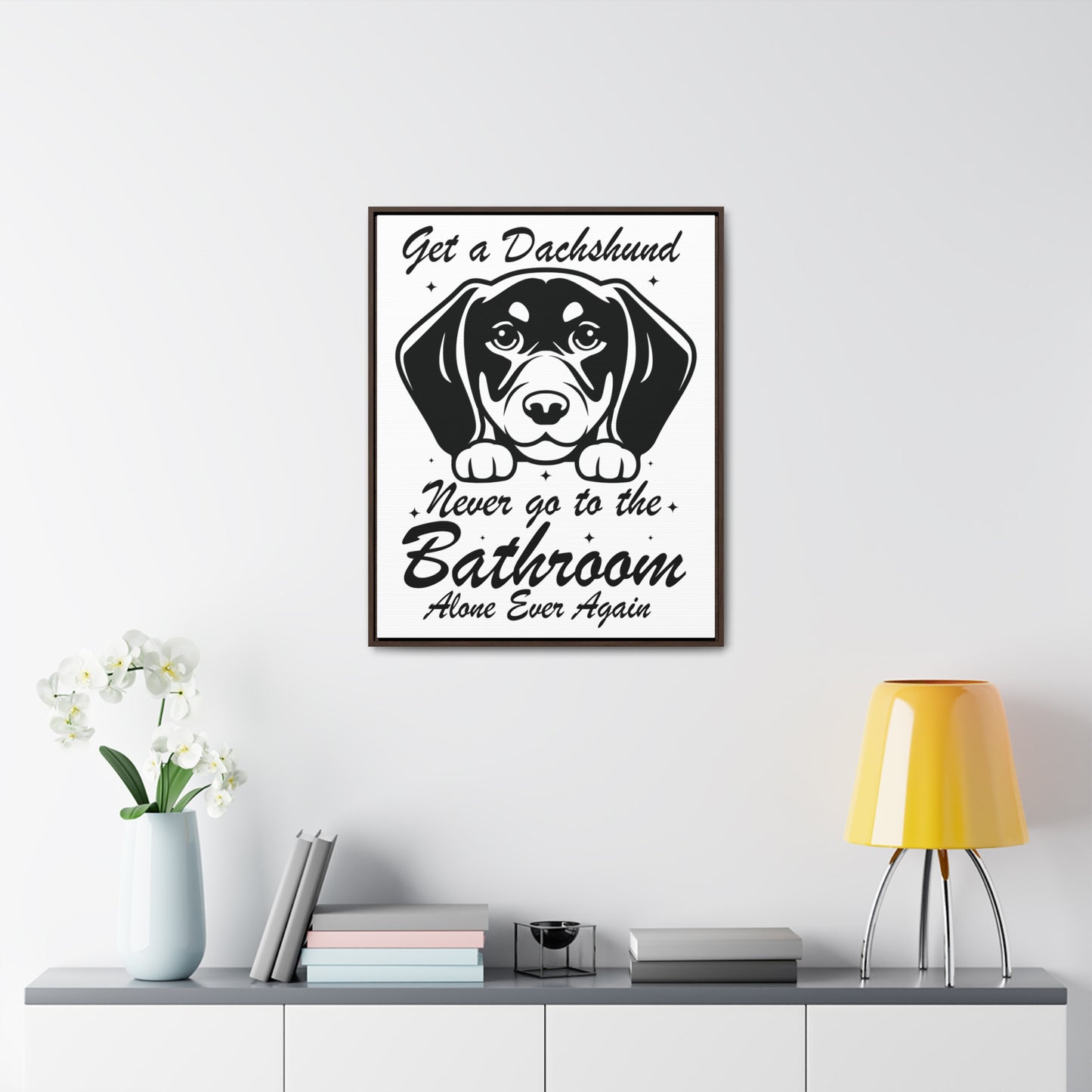 Dachshund Bathroom Buddy - Gallery Canvas Wraps