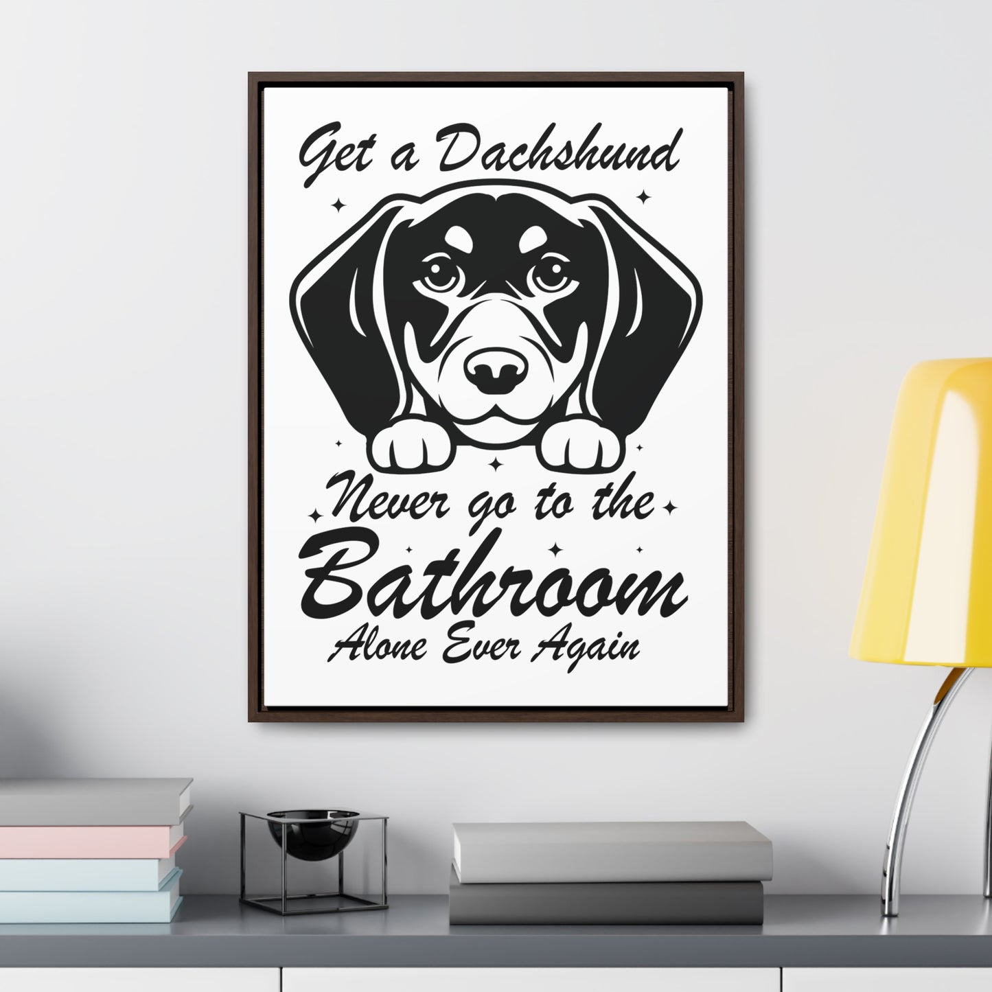 Dachshund Bathroom Buddy - Gallery Canvas Wraps