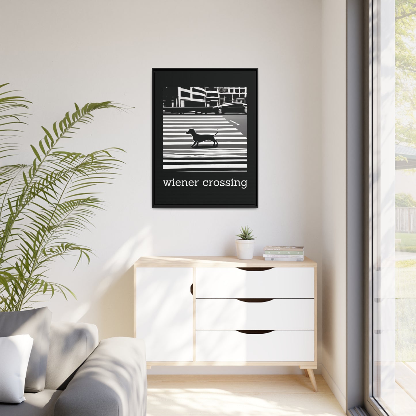 Wiener Crossing - Matte Canvas, Black Frame