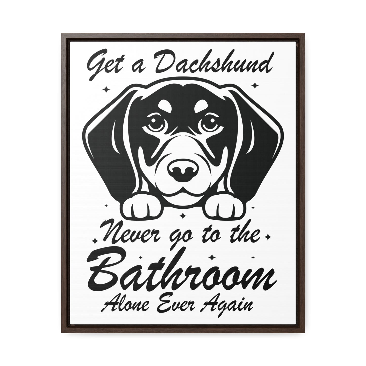 Dachshund Bathroom Buddy - Gallery Canvas Wraps