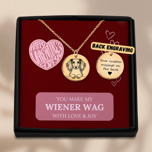 Wiener Wag - Dachshund Valentine Necklace | Gift for Her