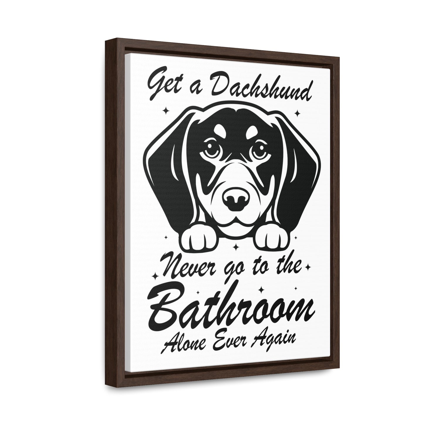 Dachshund Bathroom Buddy - Gallery Canvas Wraps