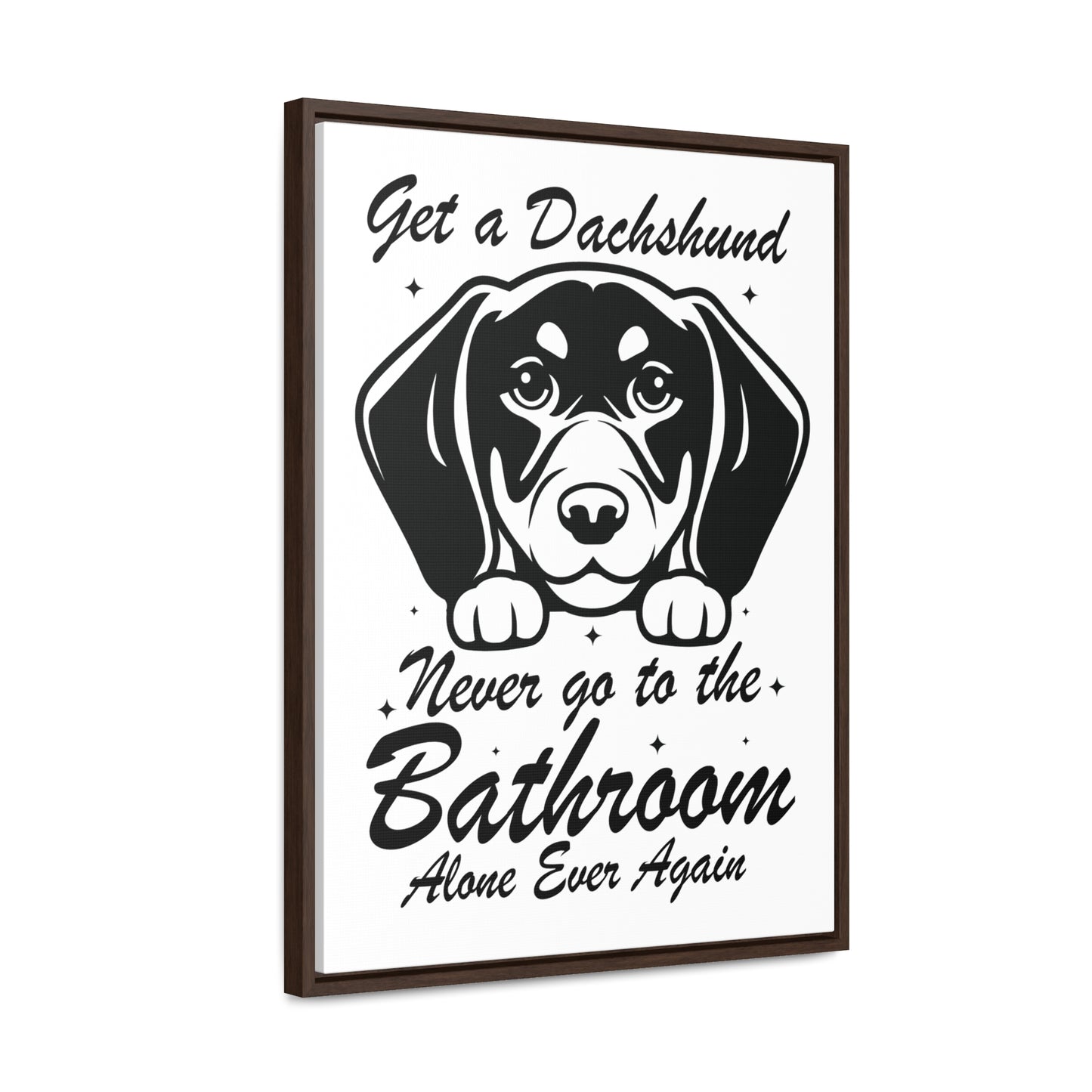 Dachshund Bathroom Buddy - Gallery Canvas Wraps