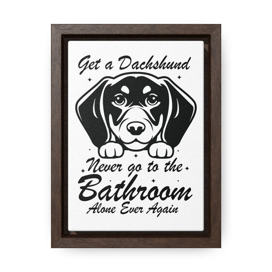 Dachshund Bathroom Buddy - Gallery Canvas Wraps