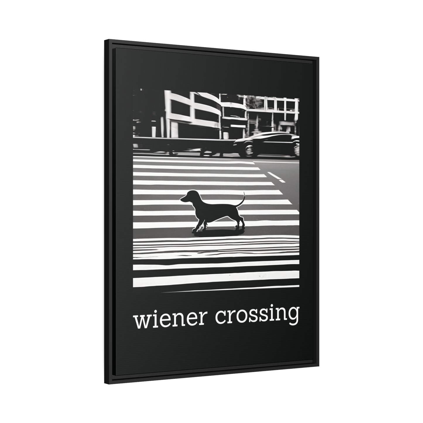 Wiener Crossing - Matte Canvas, Black Frame