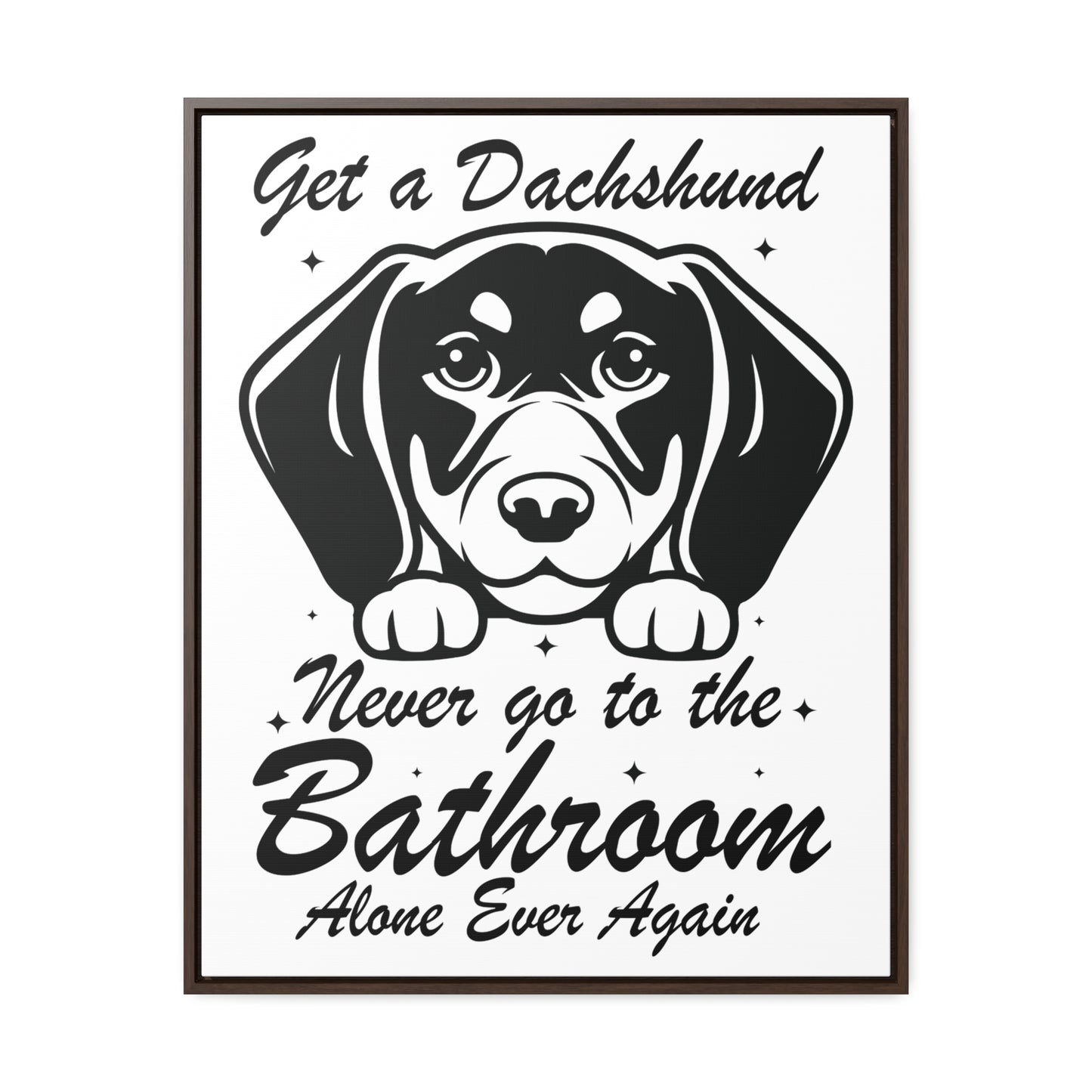 Dachshund Bathroom Buddy - Gallery Canvas Wraps