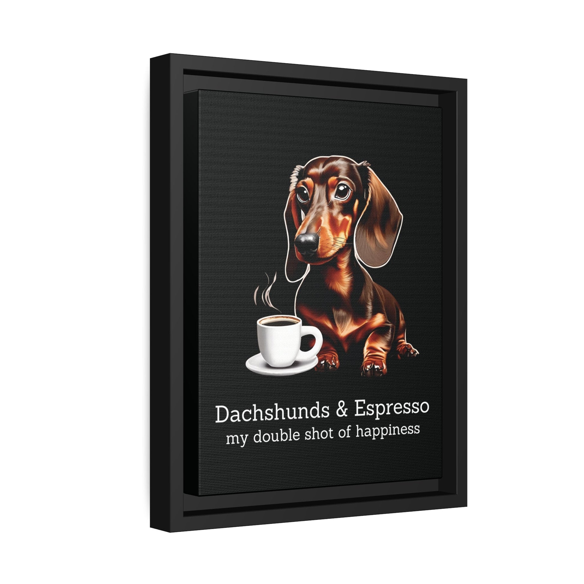 A Double Shot of Happiness - Matte Canvas, Black Frame - Real Rad Boutique