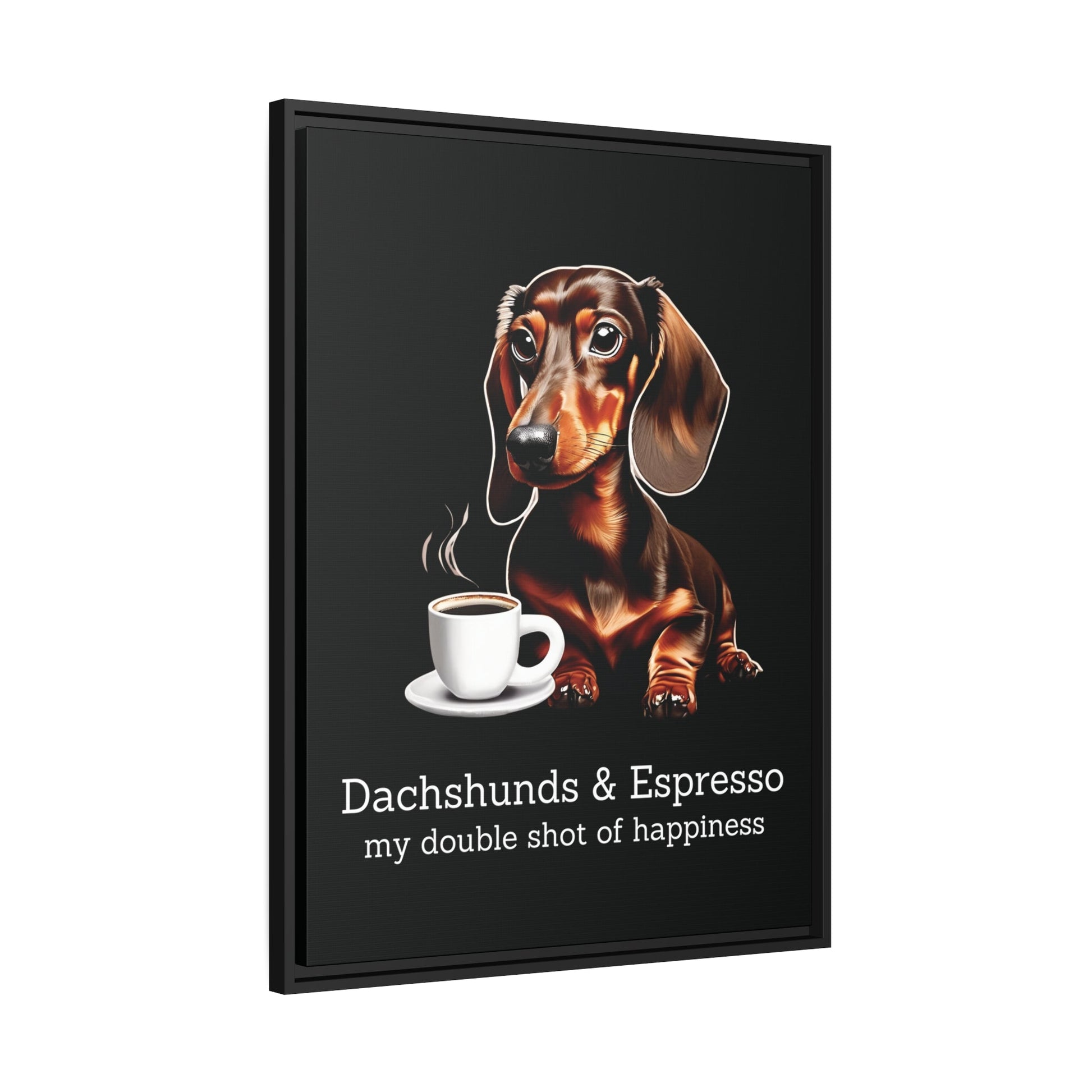 A Double Shot of Happiness - Matte Canvas, Black Frame - Real Rad Boutique