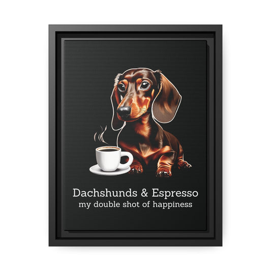 A Double Shot of Happiness - Matte Canvas, Black Frame - Real Rad Boutique