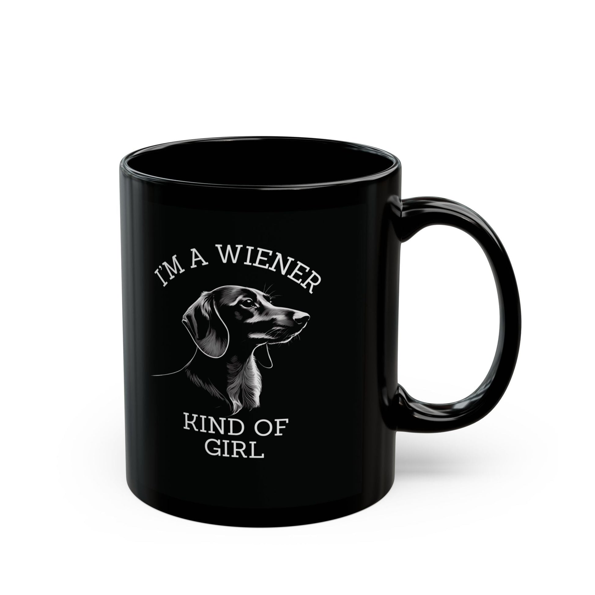 A Girl & Her Wiener - Black Mug - Real Rad Boutique