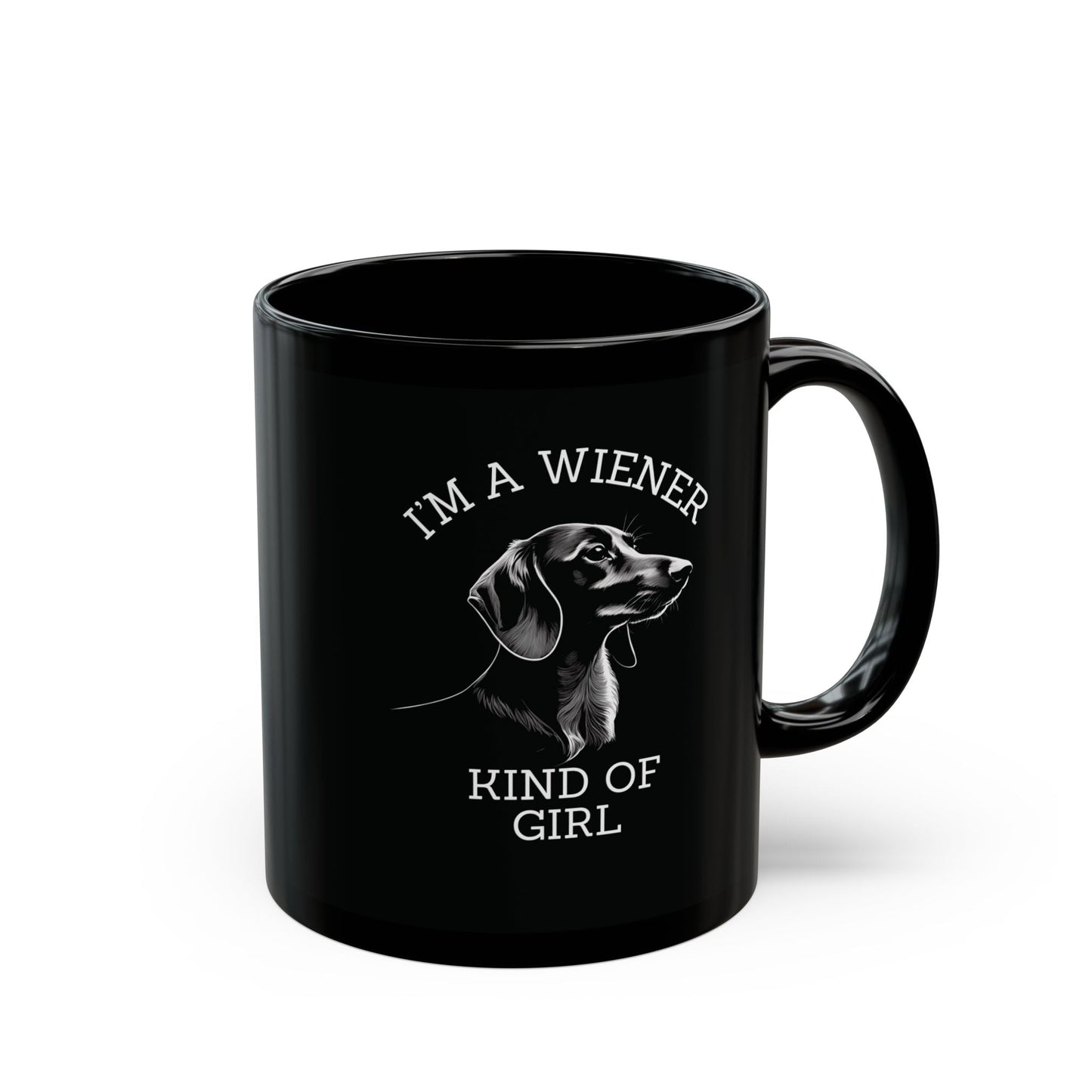 A Girl & Her Wiener - Black Mug - Real Rad Boutique