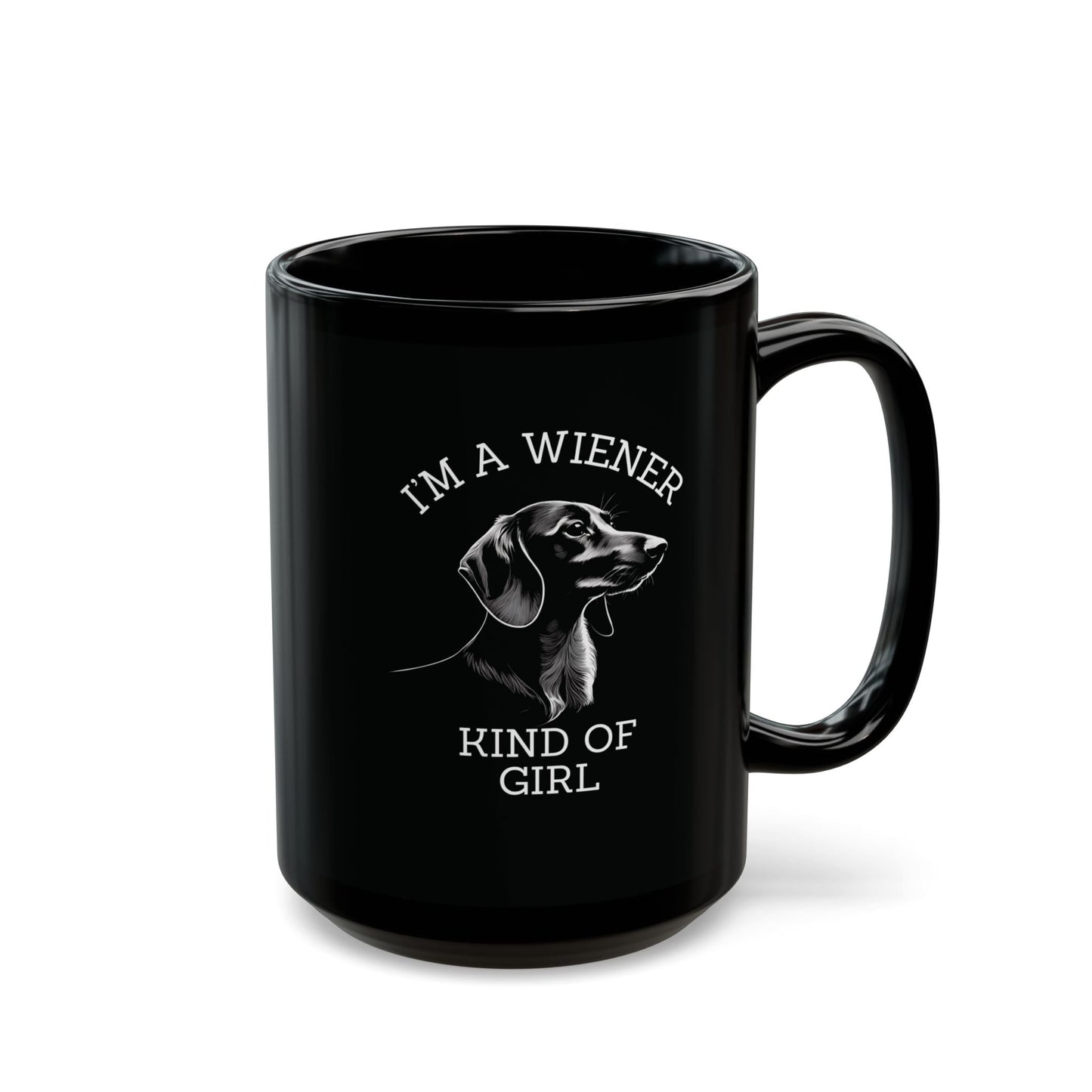 A Girl & Her Wiener - Black Mug - Real Rad Boutique