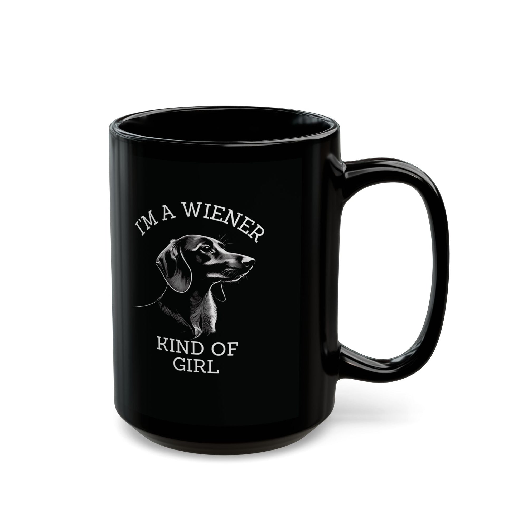 A Girl & Her Wiener - Black Mug - Real Rad Boutique