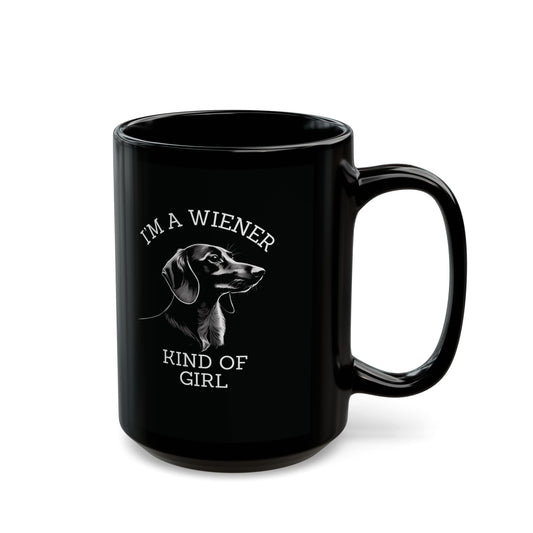 A Girl & Her Wiener - Black Mug - Real Rad Boutique