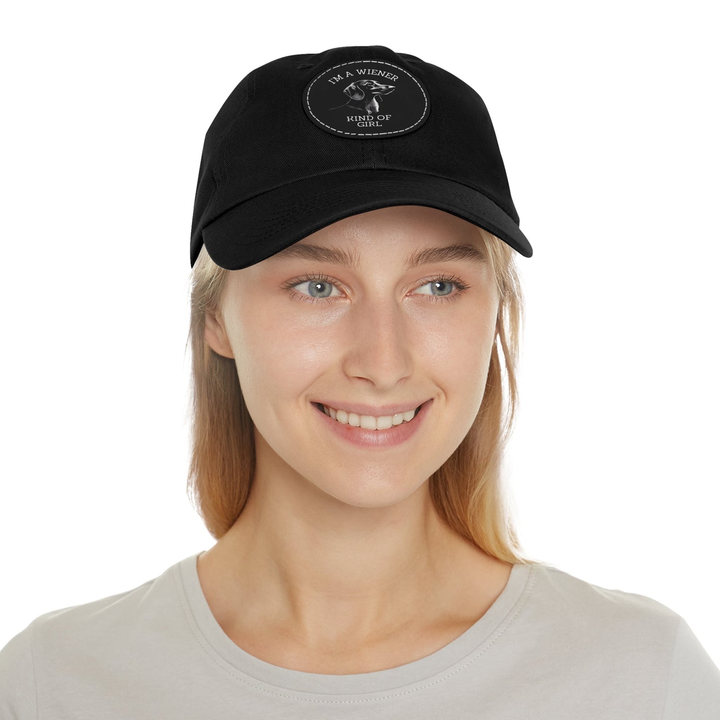 A Girl & Her Wiener - Cap with Leather Patch - Real Rad Boutique