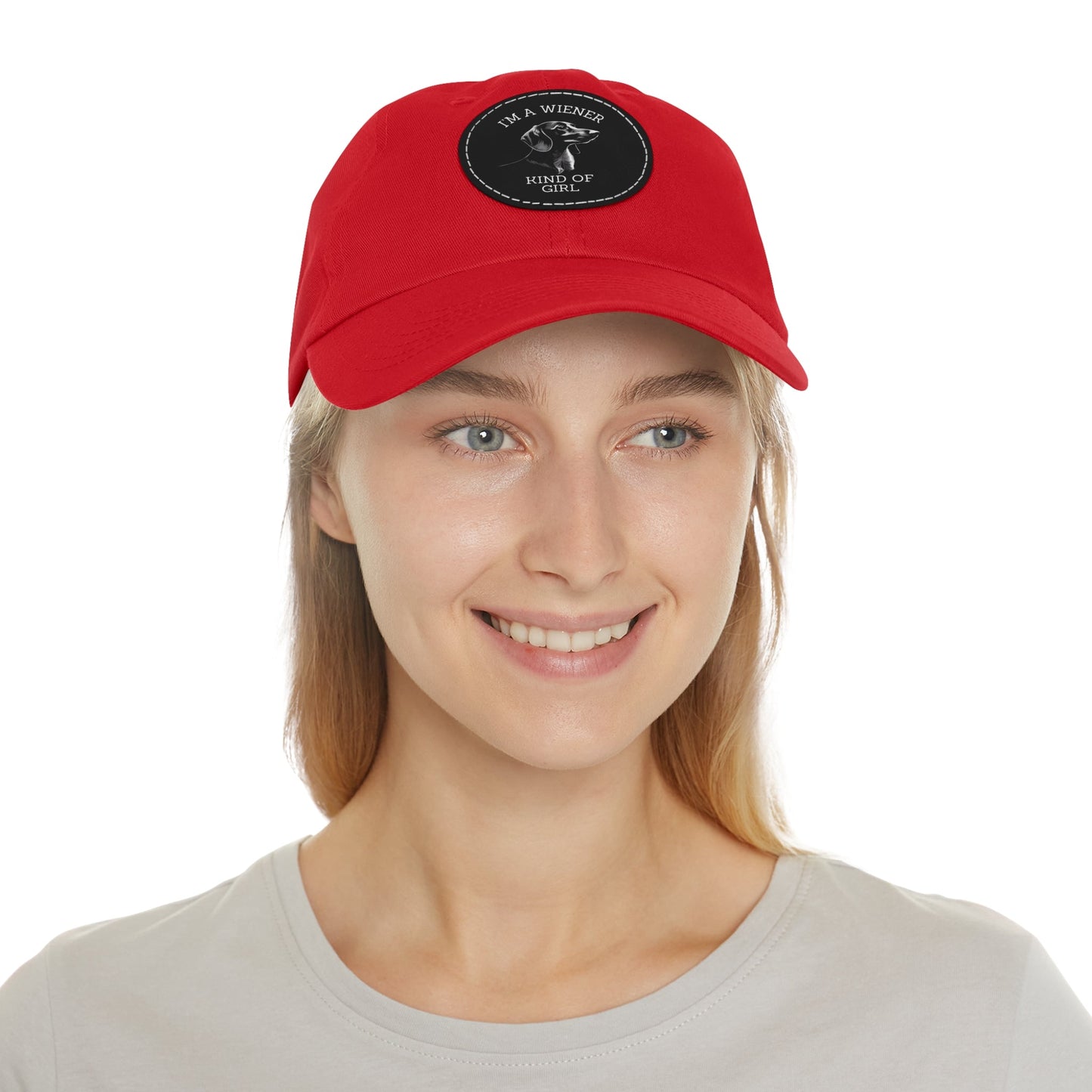 A Girl & Her Wiener - Cap with Leather Patch - Real Rad Boutique