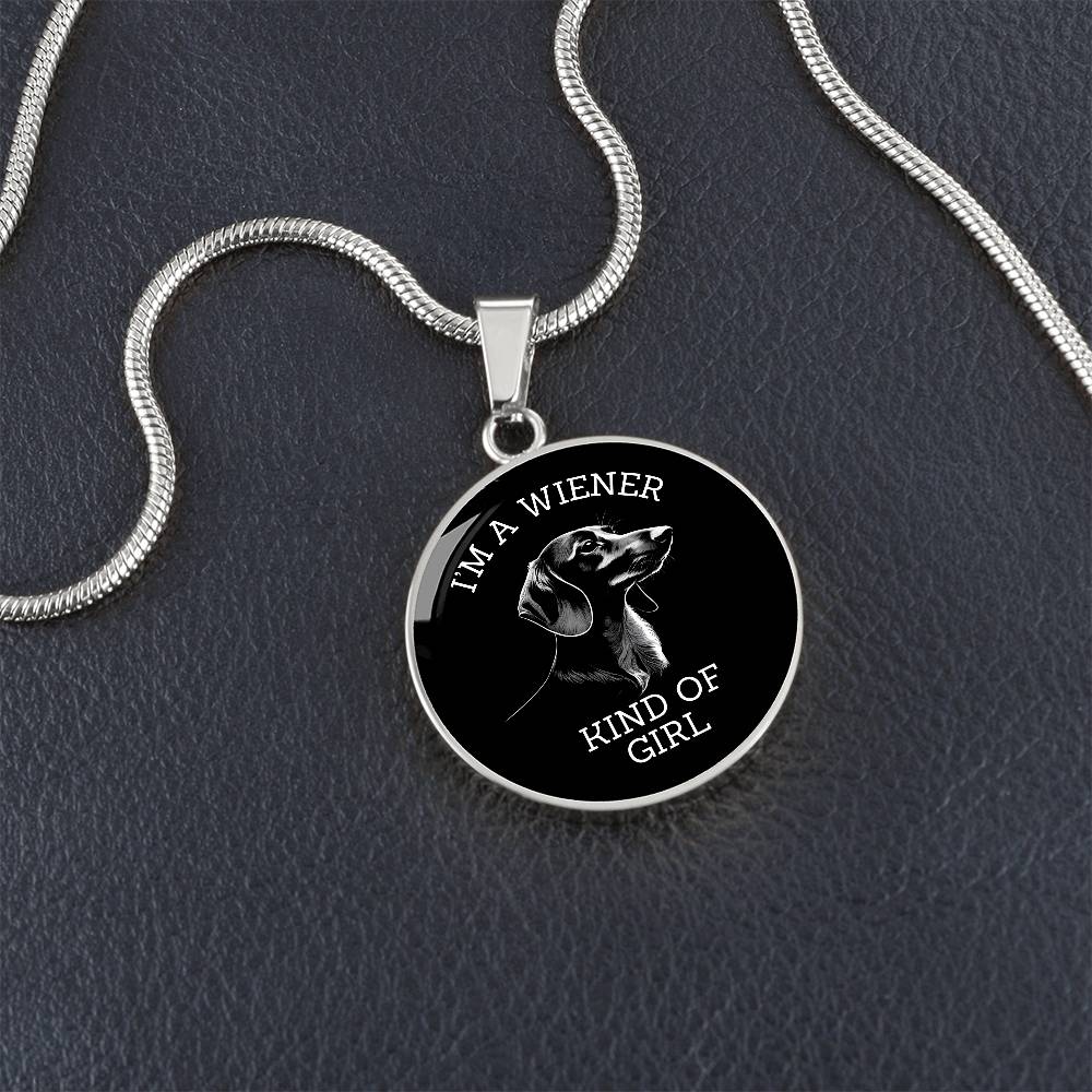 A Girl & Her Wiener - Circle Pendant - Real Rad Boutique