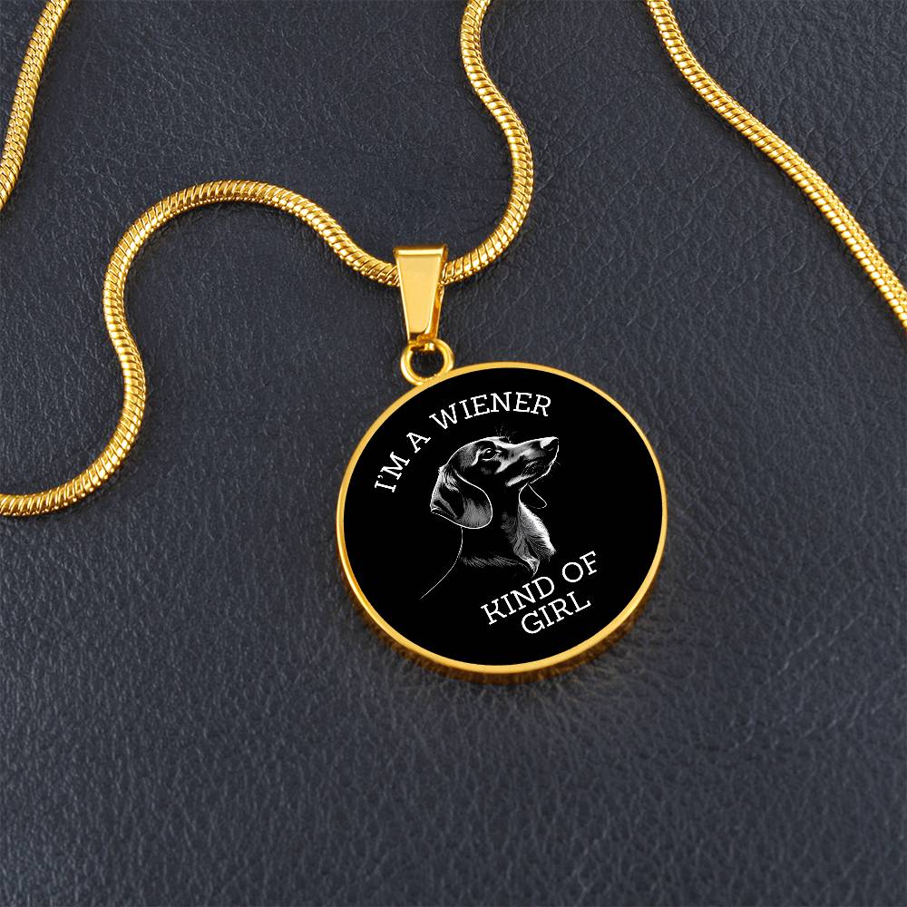 A Girl & Her Wiener - Circle Pendant - Real Rad Boutique