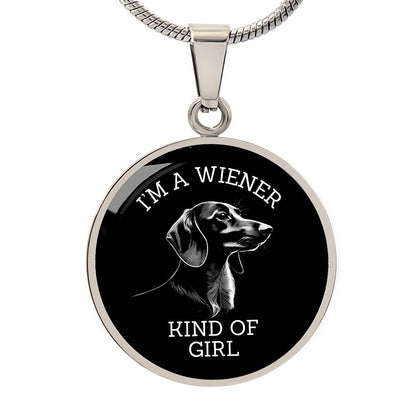 A Girl & Her Wiener - Circle Pendant - Real Rad Boutique