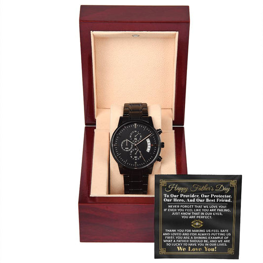 A Shining Example - Black Chronograph Watch - Real Rad Boutique