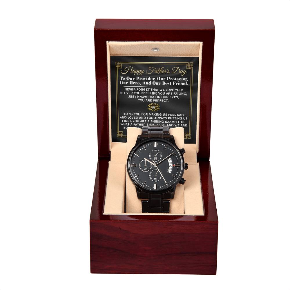 A Shining Example - Black Chronograph Watch - Real Rad Boutique