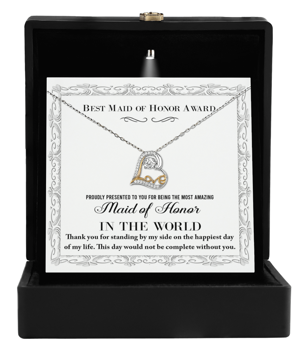 A Special Tribute to the Most Amazing Maid of Honor - Love Dancing Necklace - Real Rad Boutique