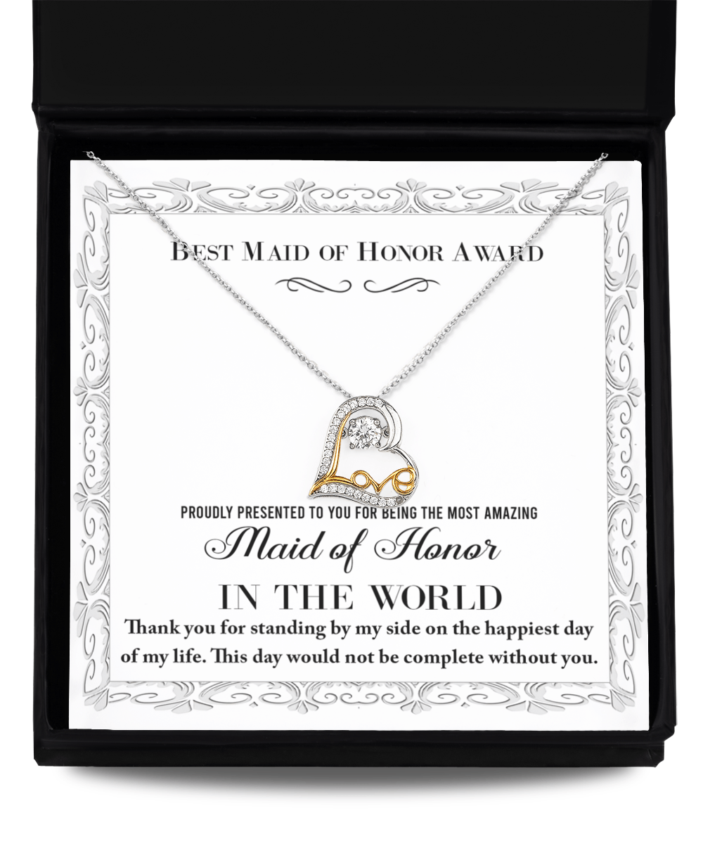 A Special Tribute to the Most Amazing Maid of Honor - Love Dancing Necklace - Real Rad Boutique