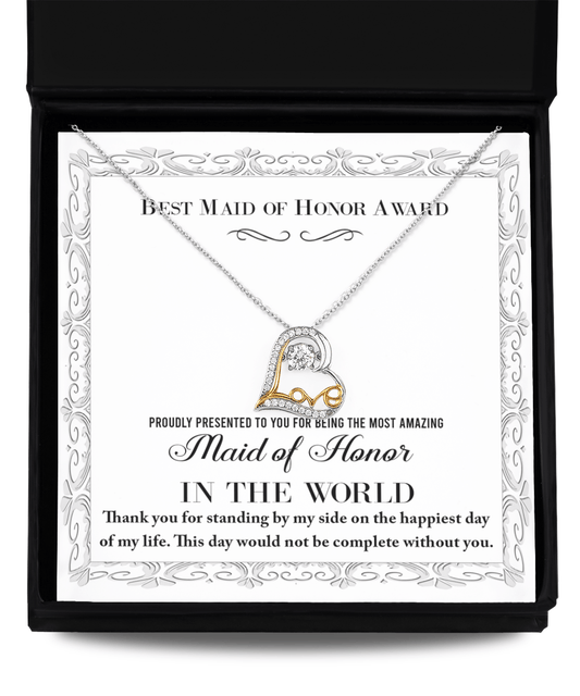 A Special Tribute to the Most Amazing Maid of Honor - Love Dancing Necklace - Real Rad Boutique