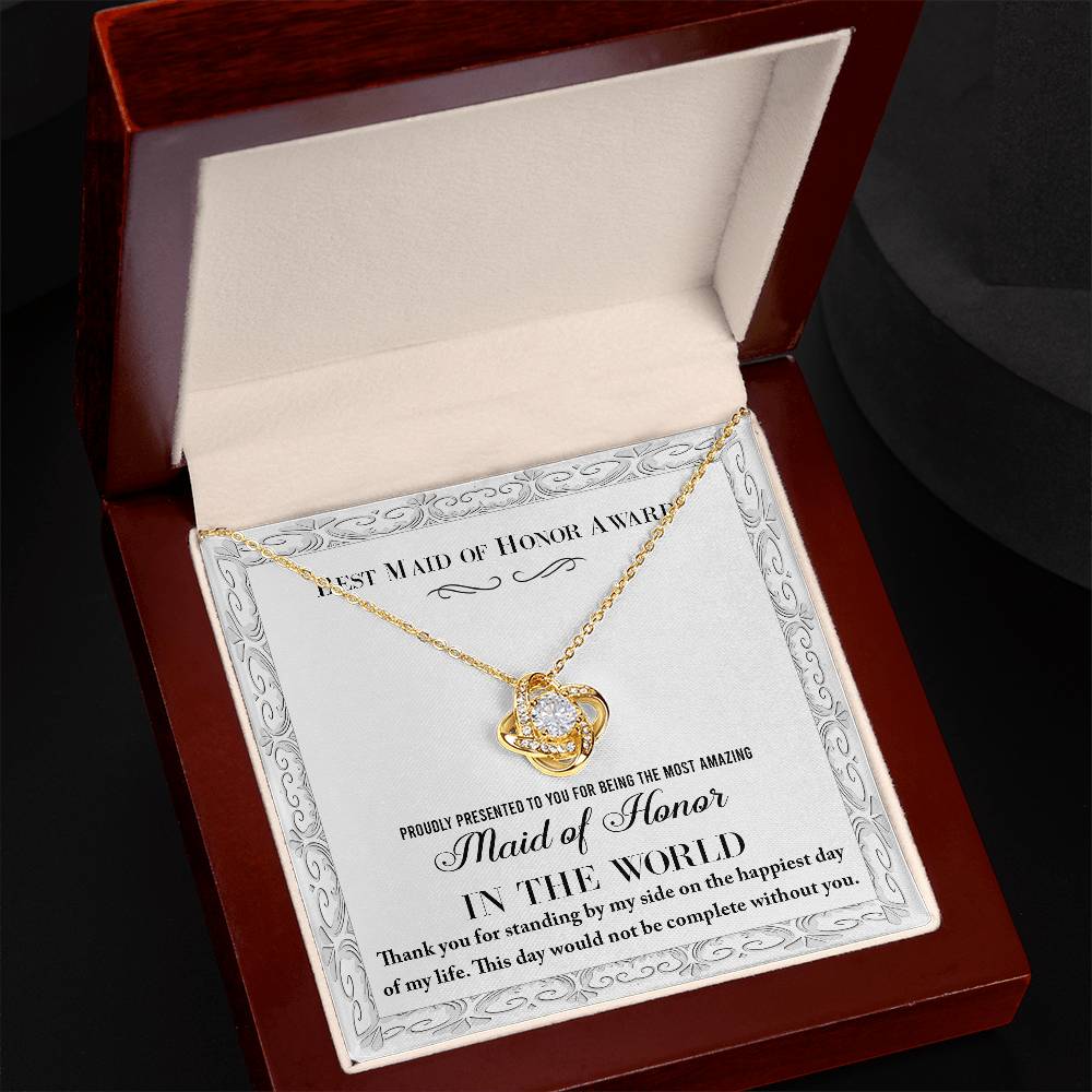 A Special Tribute to the Most Amazing Maid of Honor - Love Knot Necklace - Real Rad Boutique