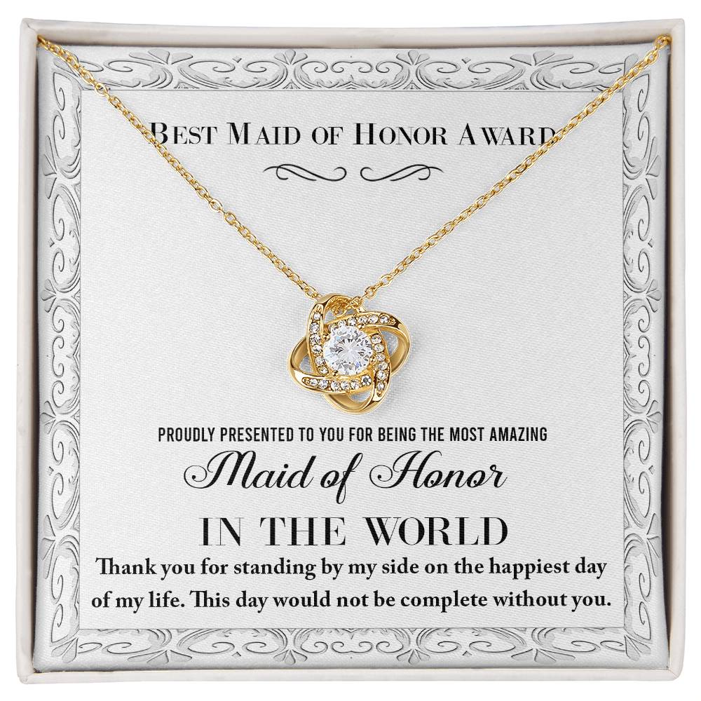 A Special Tribute to the Most Amazing Maid of Honor - Love Knot Necklace - Real Rad Boutique