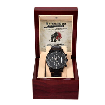 A Timeless Reminder of Your Unwavering Love and Support - Black Chronograph Watch - Real Rad Boutique