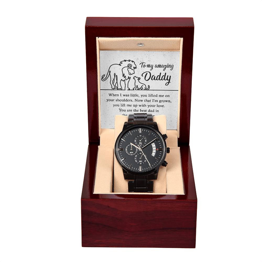 Amazing Daddy - Black Chronograph Watch - Real Rad Boutique