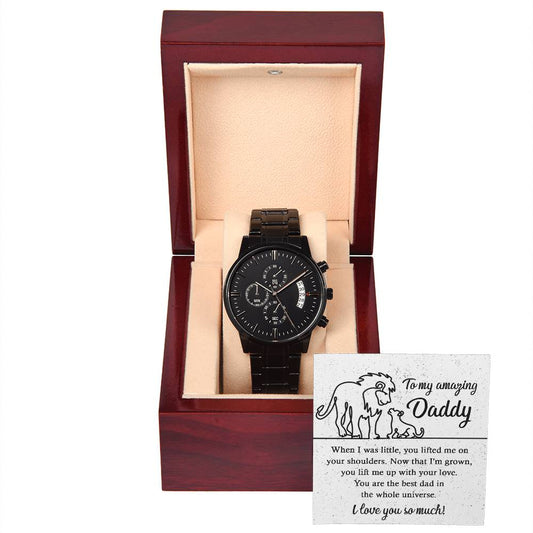 Amazing Daddy - Black Chronograph Watch - Real Rad Boutique