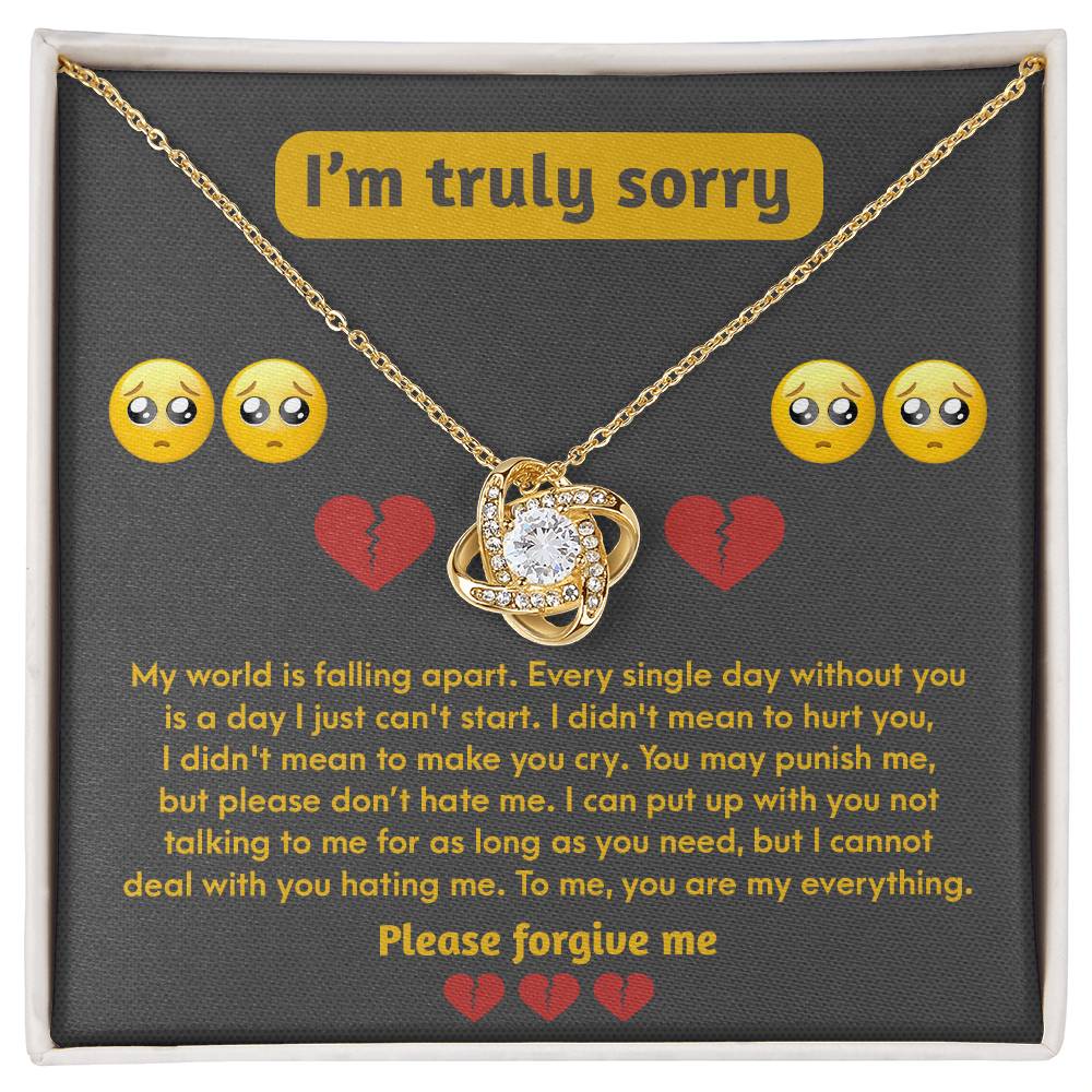 Apology From a Heart That Can't Let Go - Love Knot Necklace - Real Rad Boutique