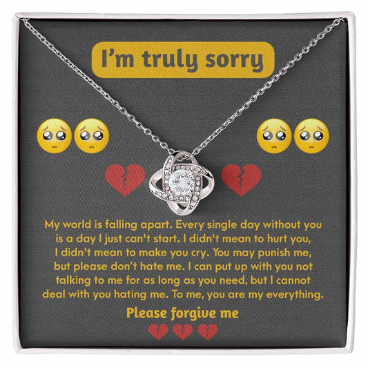 Apology From a Heart That Can't Let Go - Love Knot Necklace - Real Rad Boutique