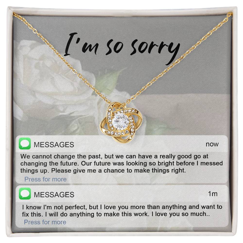 Apology to Make Things Right - Love Knot Necklace - Real Rad Boutique