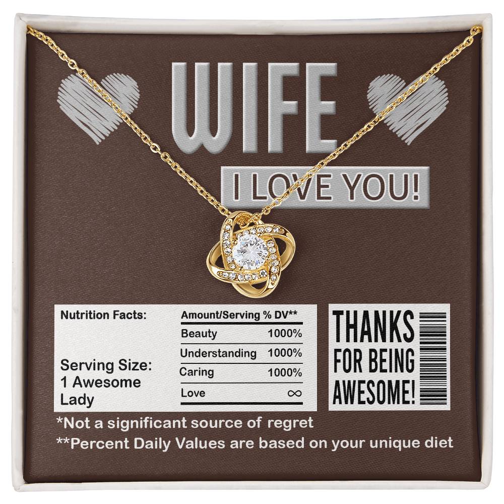 Awesome Wife - Love Knot Necklace - Real Rad Boutique