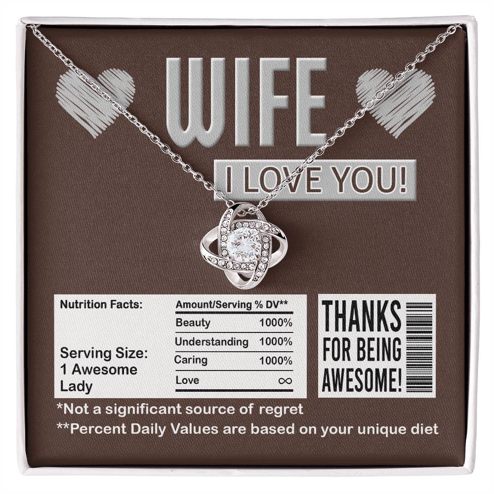 Awesome Wife - Love Knot Necklace - Real Rad Boutique