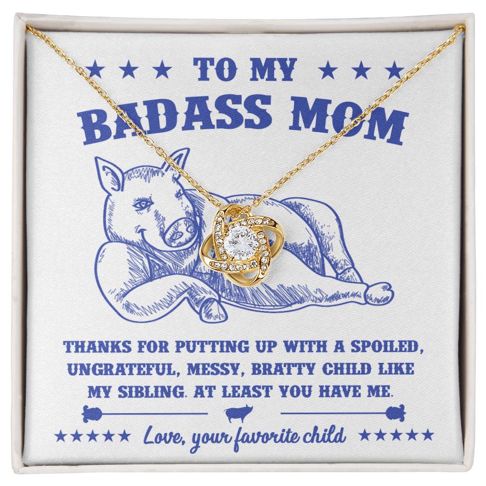 Badass Mom - Love Knot Necklace - Real Rad Boutique