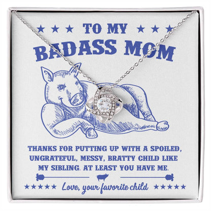 Badass Mom - Love Knot Necklace - Real Rad Boutique