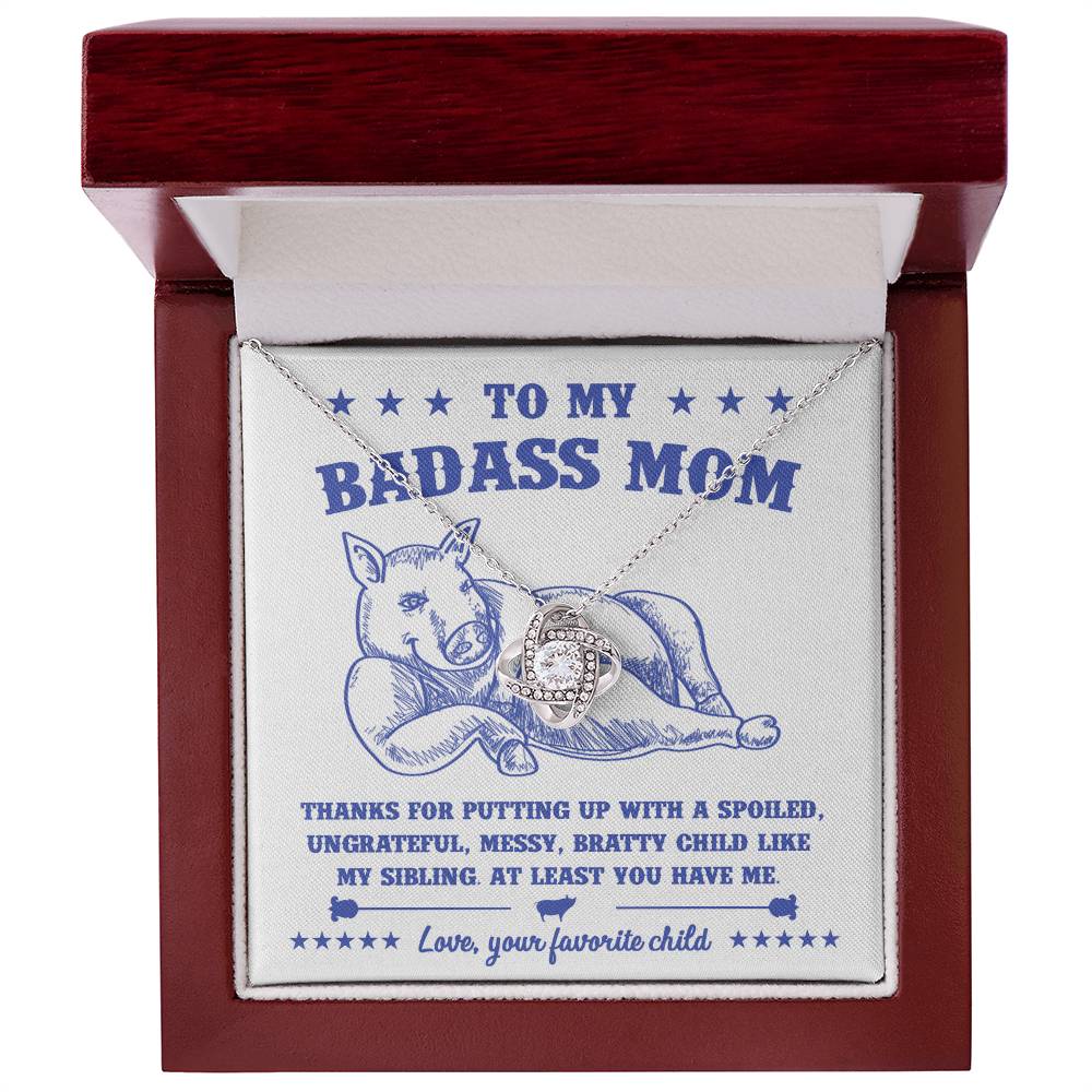 Badass Mom - Love Knot Necklace - Real Rad Boutique