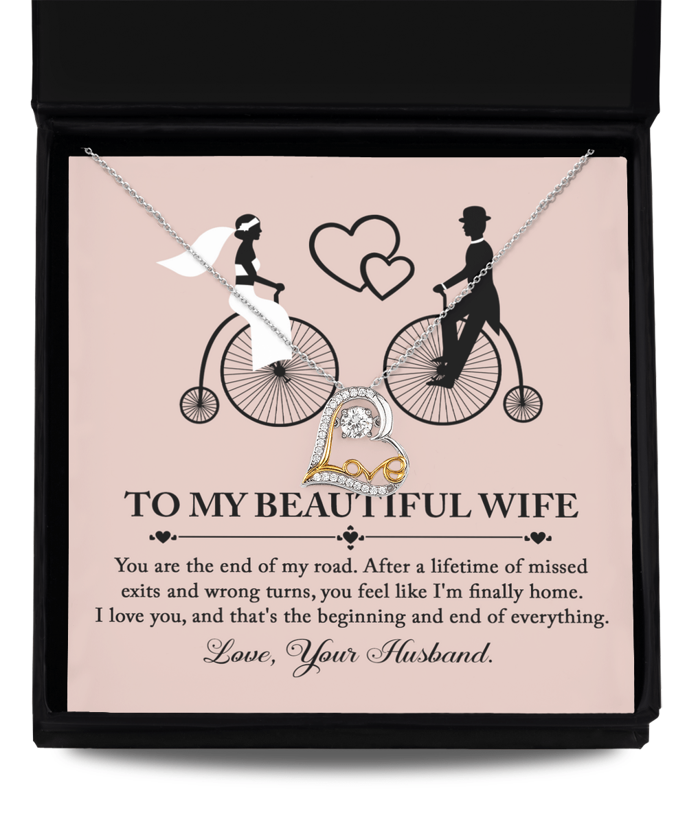 Beautiful Wife - Love Dancing Necklace - Real Rad Boutique