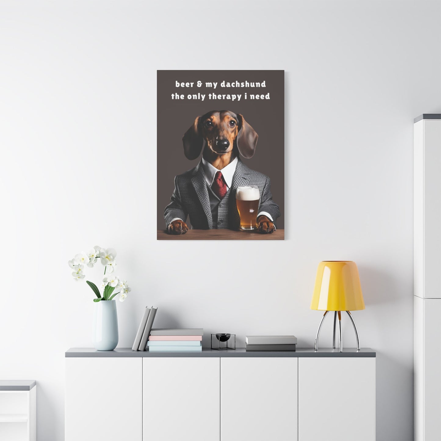 Beer and My Dachshund - Matte Canvas - Real Rad Boutique