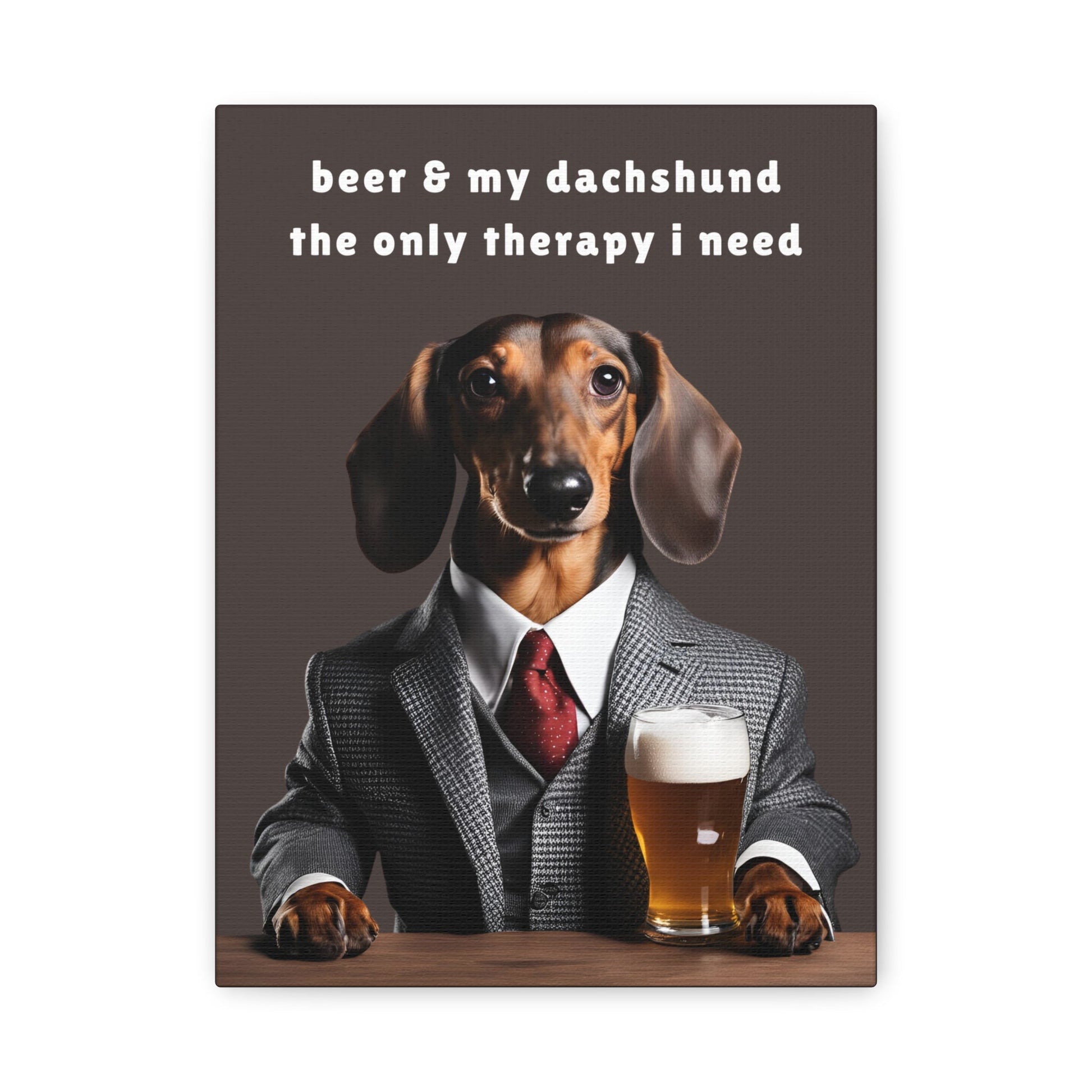 Beer and My Dachshund - Matte Canvas - Real Rad Boutique