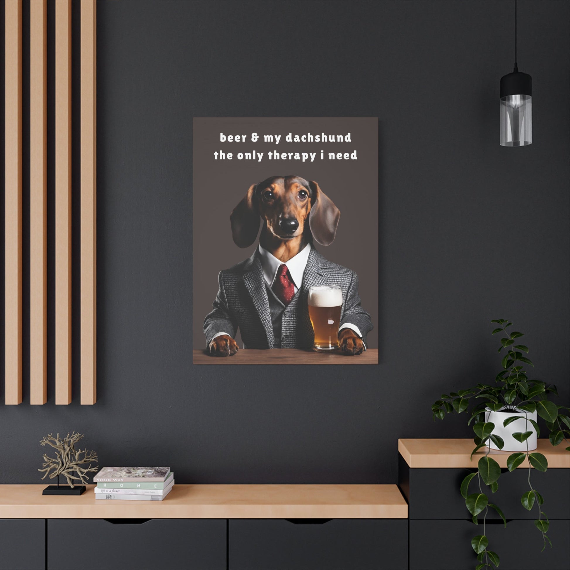 Beer and My Dachshund - Matte Canvas - Real Rad Boutique