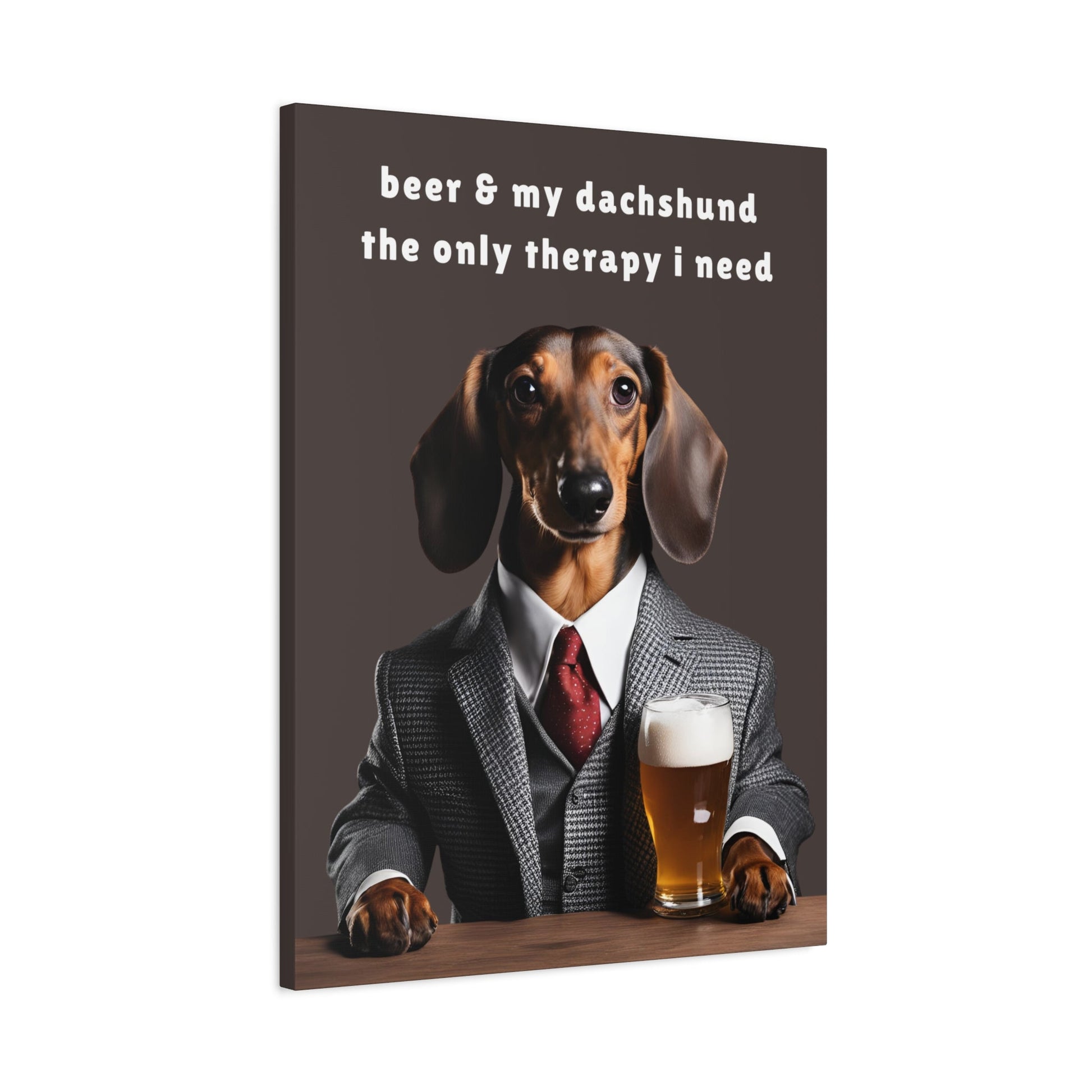 Beer and My Dachshund - Matte Canvas - Real Rad Boutique